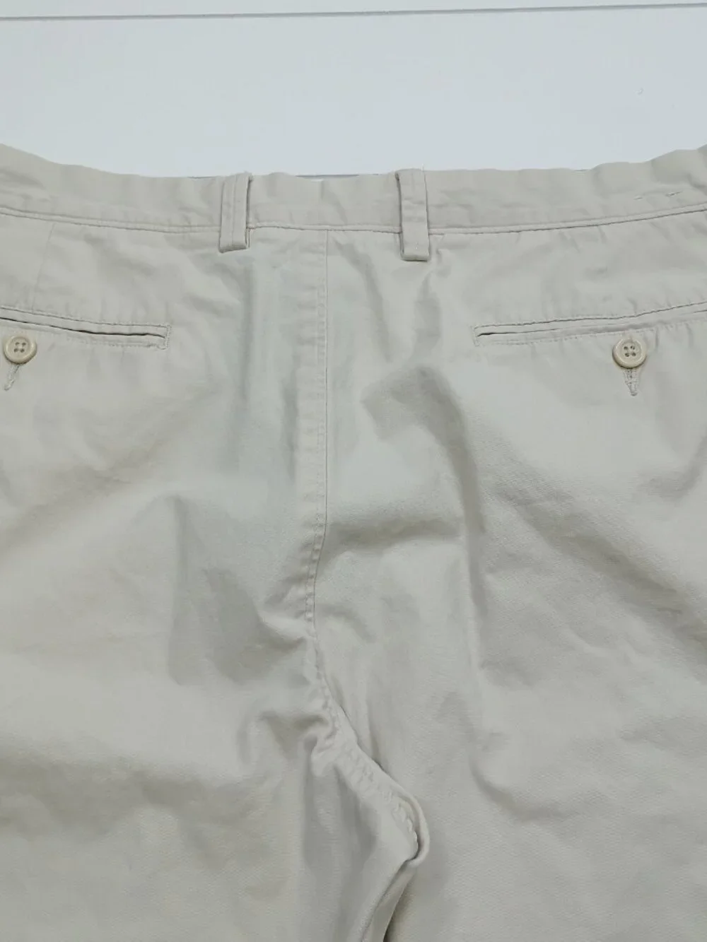 J.Crew Rivington Chino Shorts Mens 35 Khaki Flat Front Preppy Classic Cotton